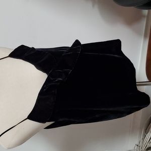 ♥️ 2/$15 J.Crew Black Velvet Spaghetti Strap Top sz 6 NEW WITH TAGS